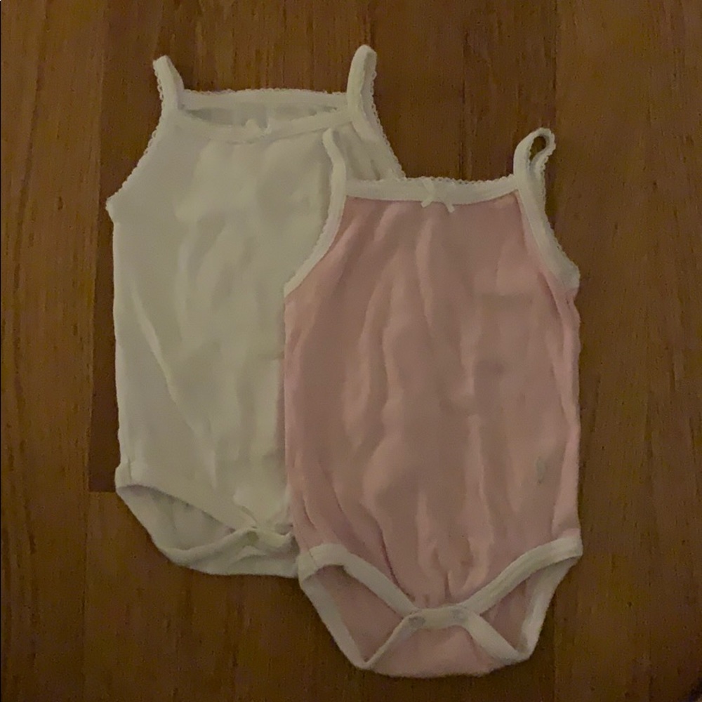 Feathers 100% Cotton camisole onsie set 6 month